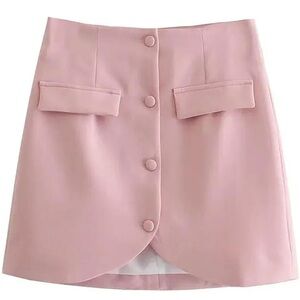 Rihoas Pjnk buttoned mini skirt